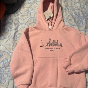 Zara Pink Kids Hoodie with NYC Print